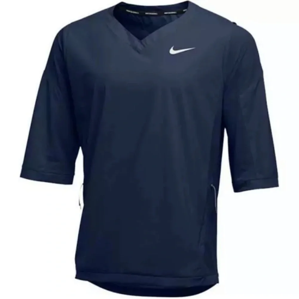 Nike Hot Baseball Jacket‎ Short Sleeve Mens Shirt Blue Size XS NWT